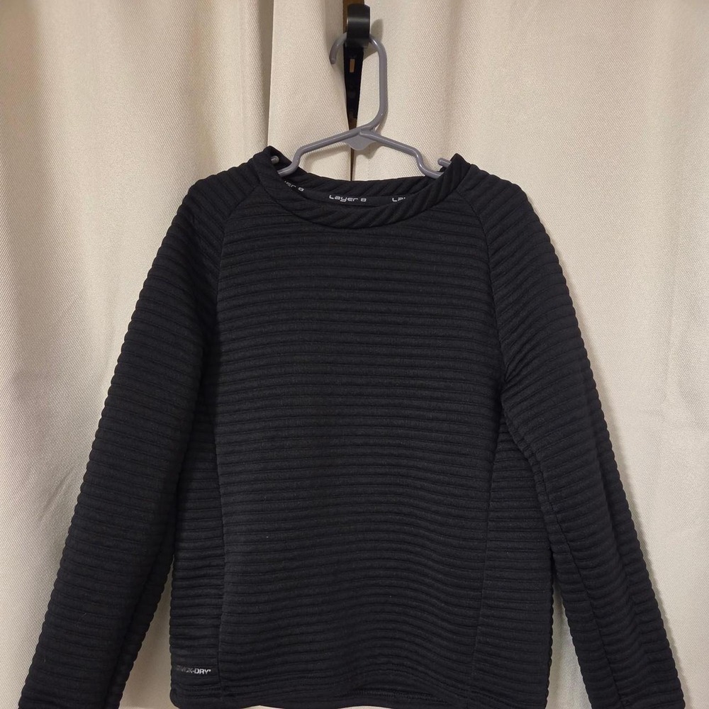 Layer 8 Black Ribbed Long Sleeve Top